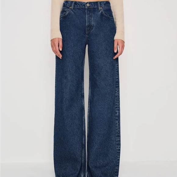 Reformation Denim - Reformation Cary Low-Rise Wide-Leg Jeans